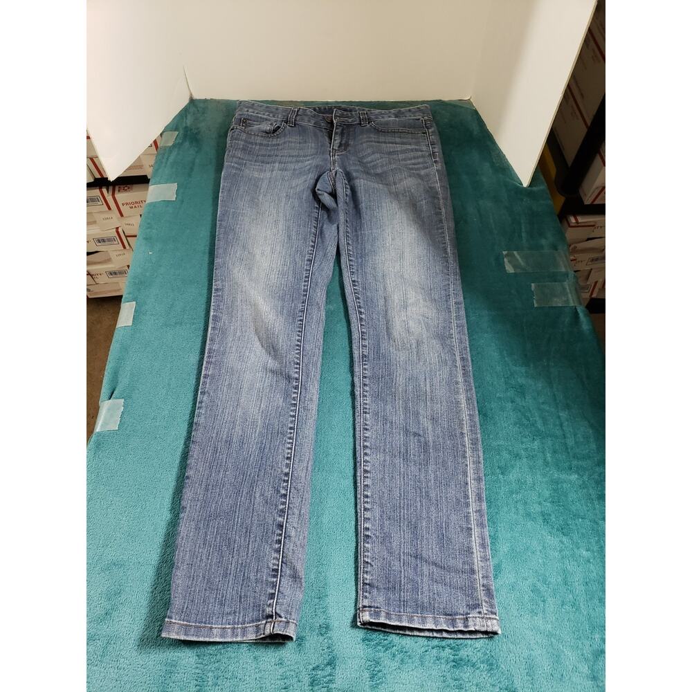 Loft Jeans Size 10 Womens Blue Stretch Denim Pants Ladies Mid Rise Skinny